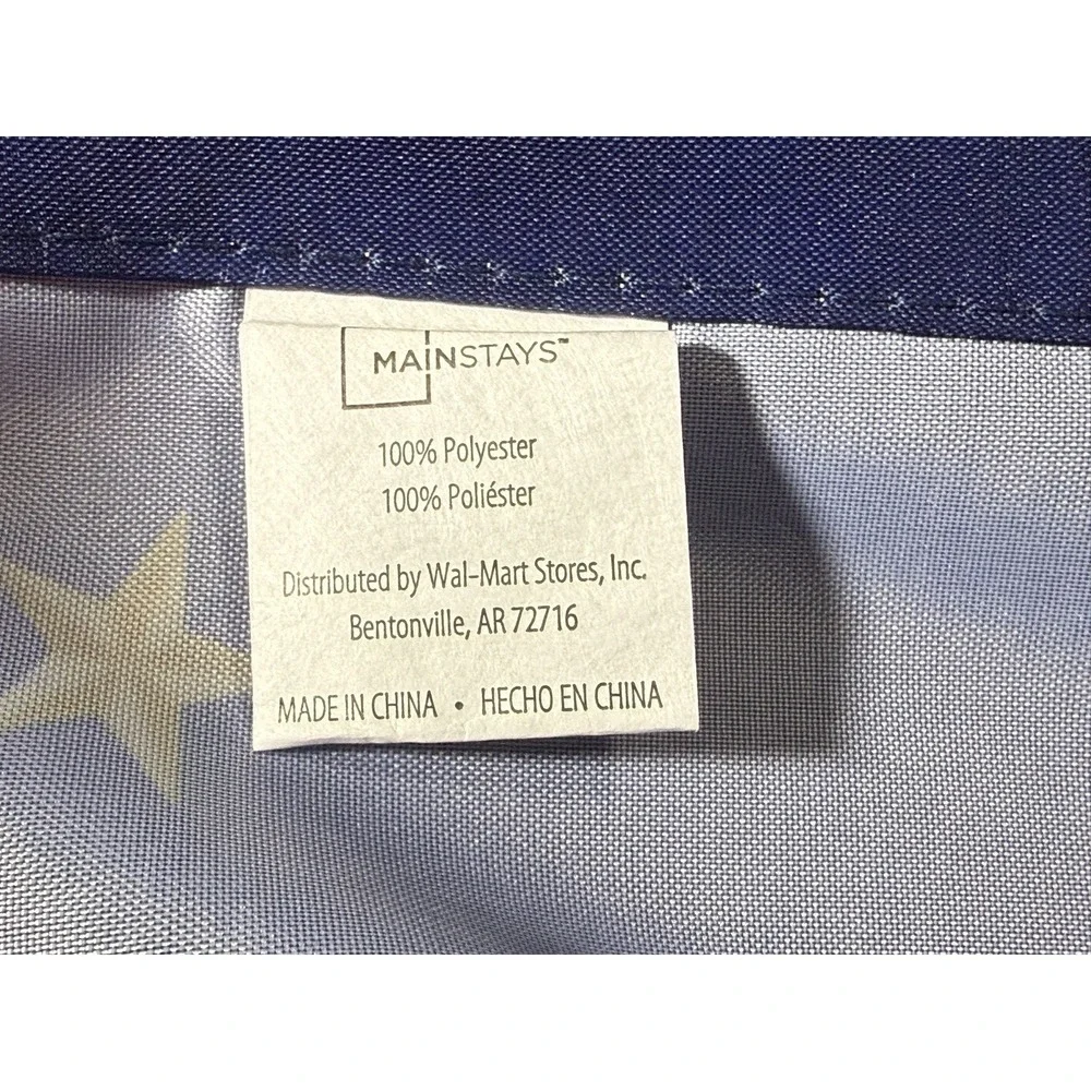 Celestial Shower Curtain Sun Moon Stars Blue Gold Mainstays Polyester Vtg Decor